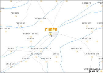 map of Cuneo