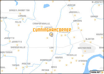 map of Cunningham Corner