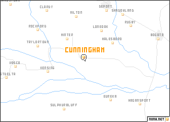 map of Cunningham