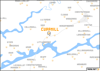 map of Cupp Mill