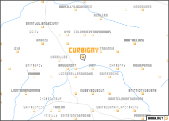 map of Curbigny