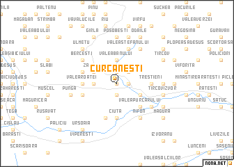 map of Curcăneşti