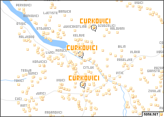 map of Ćurkovići