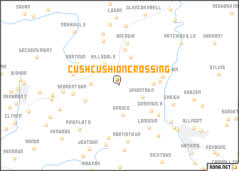 map of Cush Cushion Crossing