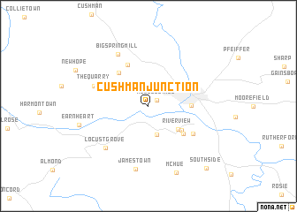 map of Cushman Junction