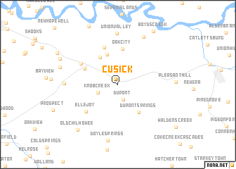 map of Cusick