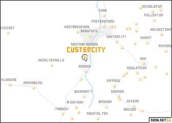 map of Custer City