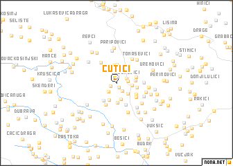 map of Ćutići