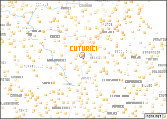 map of Čuturići