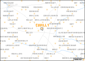 map of Cuvilly