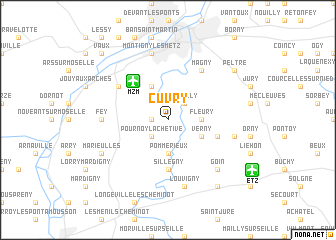 map of Cuvry