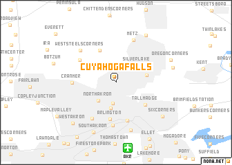 map of Cuyahoga Falls