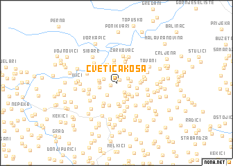 map of Cvetića Kosa