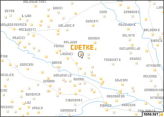 map of Cvetke