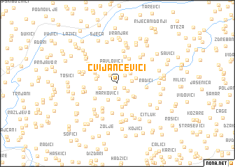 map of Cvijančevići