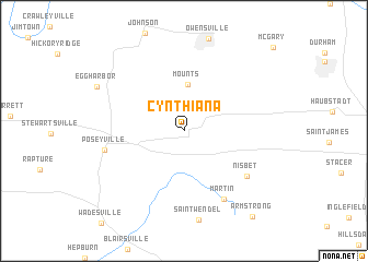 map of Cynthiana