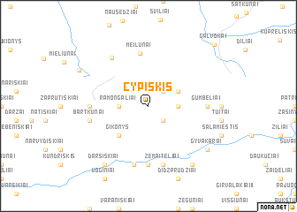map of Čypiškis