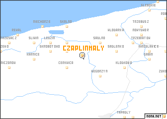 map of Czaplin Mały