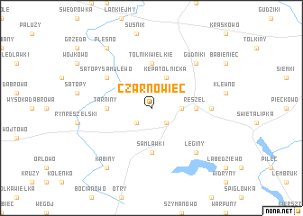 map of Czarnowiec