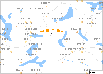 map of Czarny Piec