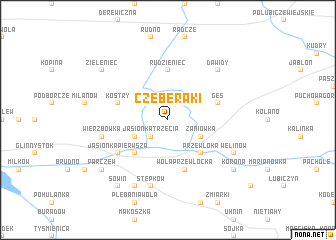 map of Czeberaki