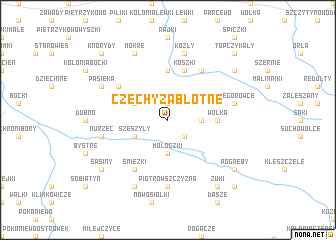 map of Czechy Zabłotne