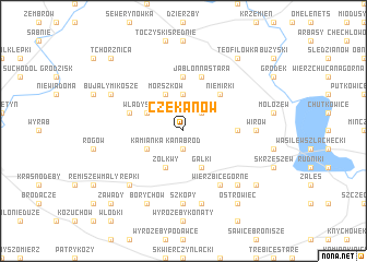 map of Czekanów