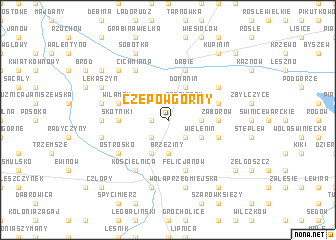 map of Czepów Górny