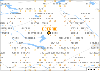 map of Czernie