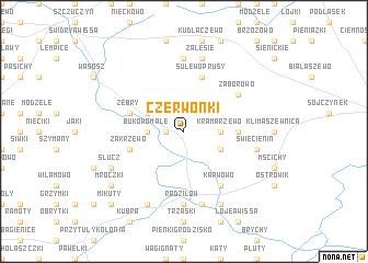 map of Czerwonki