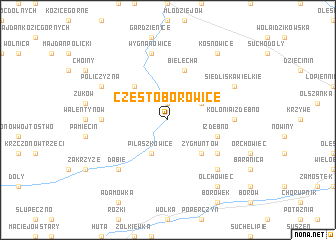 map of Częstoborowice