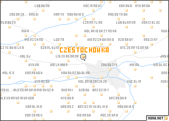 map of Częstochówka