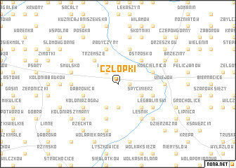 map of Człopki