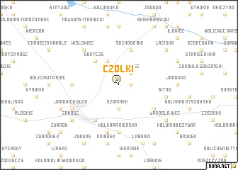 map of Czołki