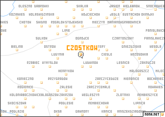 map of Czostków