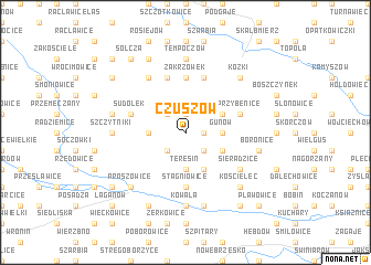 map of Czuszów