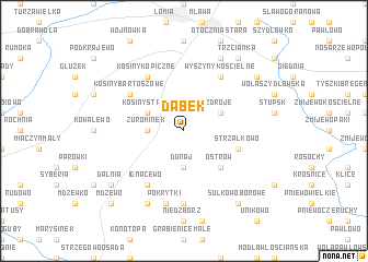 map of Dąbek