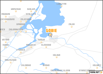 map of Dąbie