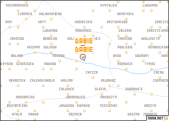 map of Dąbie