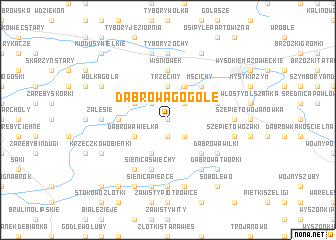 map of Dąbrowa Gogole