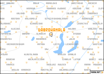 map of Dąbrowa Mała