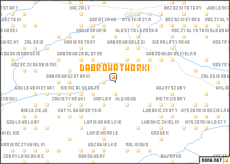 map of Dąbrowa Tworki