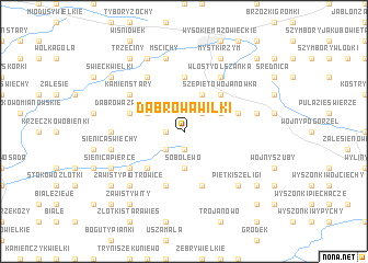 map of Dąbrowa Wilki