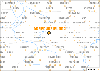 map of Dąbrowa Zielona