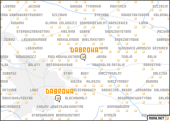 map of Dąbrowa