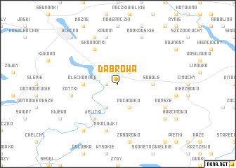 map of Dąbrowa