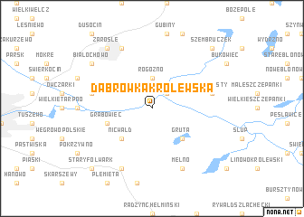 map of Dąbrówka Królewska