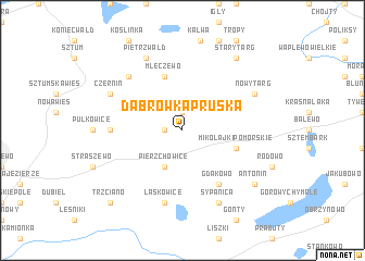 map of Dąbrówka Pruska