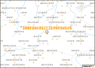 map of Dąbrówka Szczepanowska