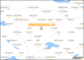 map of Dąbrówka Wielka